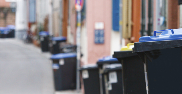 Waste bins in Heidelberg. 