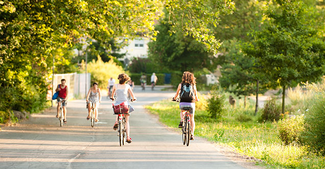 Exploring Heidelberg on a bicycle (Photo: Stößer)