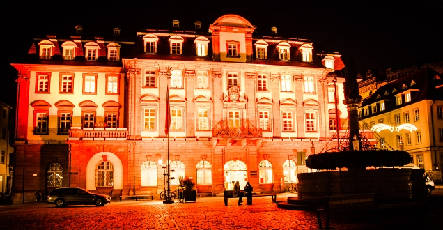 Heidelberg City Hall at night (Photo: City of HD)